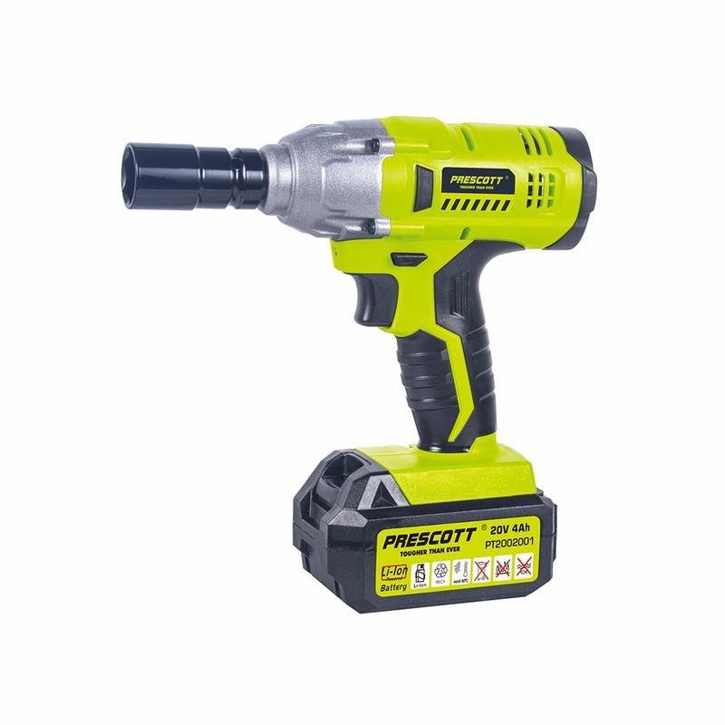 PRESCOTT CORDLESS IMPACT WRENCH DOUBLE BATTERY BL MOTOR